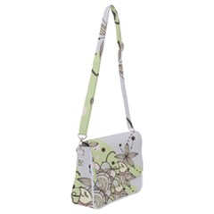 Flowers Bird Floral Floral Design Shoulder Bag With Back Zipper by Grandong