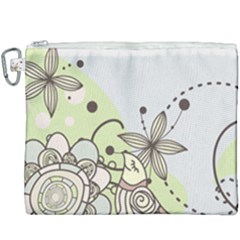 Flowers Bird Floral Floral Design Canvas Cosmetic Bag (xxxl) by Grandong