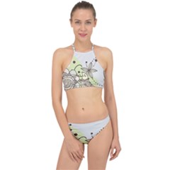 Flowers Bird Floral Floral Design Halter Bikini Set by Grandong