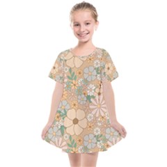 Floral Flowers Bloom Blossom Art Kids  Smock Dress by Grandong