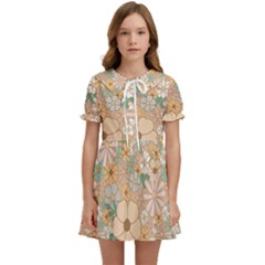 Floral Flowers Bloom Blossom Art Kids  Sweet Collar Dress by Grandong