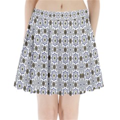 Flower Branch Corolla Wreath Lease Pattern Pleated Mini Skirt by Grandong