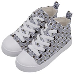 Flower Branch Corolla Wreath Lease Pattern Kids  Mid-top Canvas Sneakers by Grandong