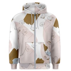 Flower Branch Corolla Wreath Men s Zipper Hoodie by Grandong