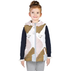 Flower Branch Corolla Wreath Kids  Hooded Puffer Vest by Grandong