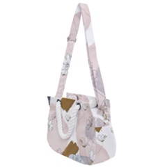 Flower Branch Corolla Wreath Rope Handles Shoulder Strap Bag by Grandong