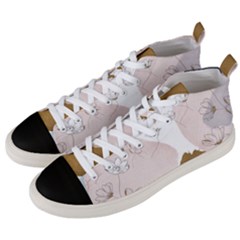 Flower Branch Corolla Wreath Men s Mid-top Canvas Sneakers by Grandong