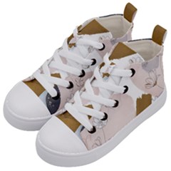 Flower Branch Corolla Wreath Kids  Mid-top Canvas Sneakers by Grandong