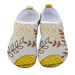 Leaves Flowers Background Pattern Women s Sock-style Water Shoes by Grandong