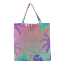 Palm Trees Leaves Plants Tropical Grocery Tote Bag by Grandong