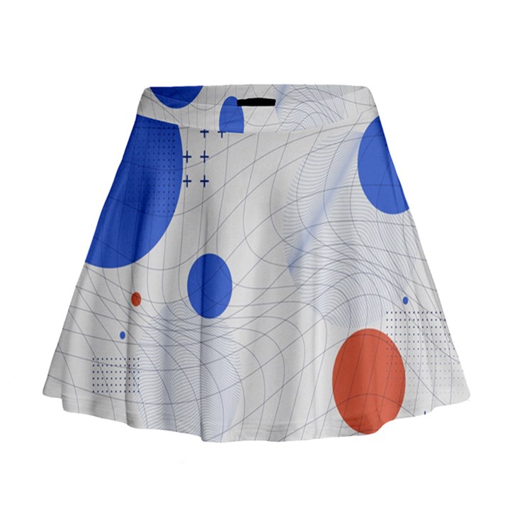 Computer Network Technology Digital Mini Flare Skirt