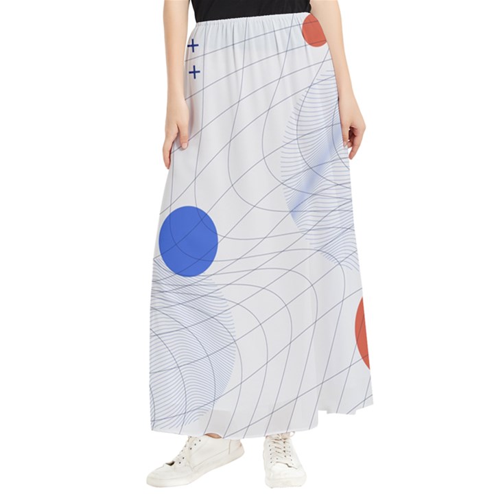 Computer Network Technology Digital Maxi Chiffon Skirt