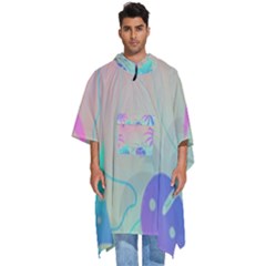 Palm Trees Leaves Plants Tropical Men s Hooded Rain Ponchos by Grandong