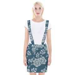 Flowers Design Floral Pattern Braces Suspender Skirt by Grandong