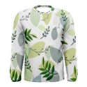 Leaves Foliage Pattern Abstract Men s Long Sleeve T-Shirt View1