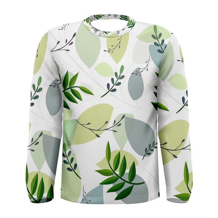 Leaves Foliage Pattern Abstract Men s Long Sleeve T-Shirt