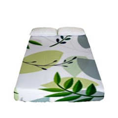 Leaves Foliage Pattern Abstract Fitted Sheet (full/ Double Size) by Grandong