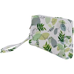 Leaves Foliage Pattern Abstract Wristlet Pouch Bag (small) by Grandong