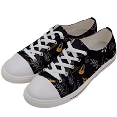 Leaves Coffee Digital Paper Cup Women s Low Top Canvas Sneakers by Grandong