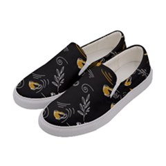 Leaves Coffee Digital Paper Cup Women s Canvas Slip Ons by Grandong