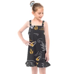 Leaves Coffee Digital Paper Cup Kids  Overall Dress