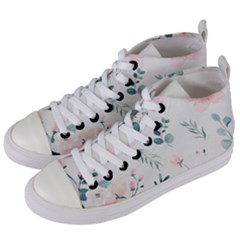 Flower Branch Corolla Wreath Lease Women s Mid-top Canvas Sneakers by Grandong