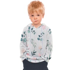 Flower Branch Corolla Wreath Lease Kids  Overhead Hoodie by Grandong