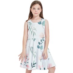 Flower Branch Corolla Wreath Lease Kids  Skater Dress by Grandong