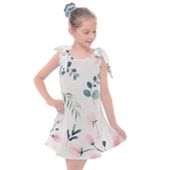 Flower Branch Corolla Wreath Lease Kids  Tie Up Tunic Dress by Grandong