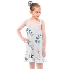 Flower Branch Corolla Wreath Lease Kids  Overall Dress by Grandong