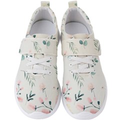 Flower Branch Corolla Wreath Lease Men s Velcro Strap Shoes by Grandong