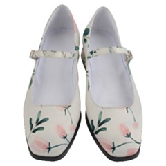 Flower Branch Corolla Wreath Lease Women s Mary Jane Shoes by Grandong