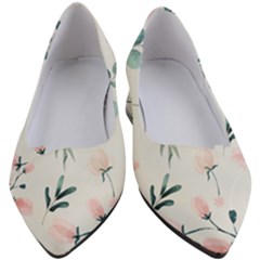 Flower Branch Corolla Wreath Lease Women s Block Heels  by Grandong