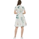 Flower Branch Corolla Wreath Lease Short Sleeve Waist Detail Dress View2