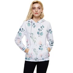 Flower Branch Corolla Wreath Lease Women s Lightweight Drawstring Hoodie