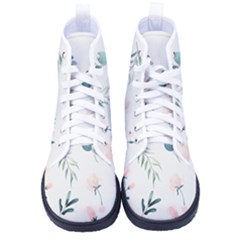 Flower Branch Corolla Wreath Lease Men s High-top Canvas Sneakers by Grandong