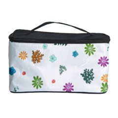 Flower Leaves Background Floral Cosmetic Storage Case by Grandong