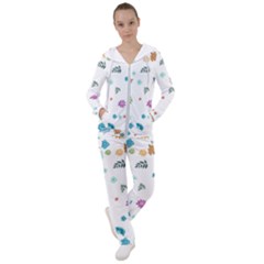 Flower Leaves Background Floral Women s Tracksuit by Grandong