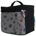 Flower Leaves Background Floral Make Up Travel Bag (Big) View2