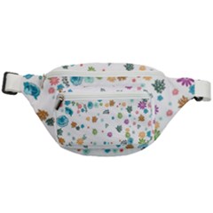 Flower Leaves Background Floral Fanny Pack by Grandong