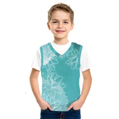 Flowers  Floral Design Background Kids  Basketball Tank Top by Grandong