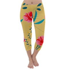 Flowers Petals Leaves Plants Capri Winter Leggings  by Grandong