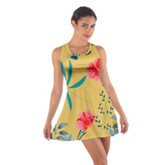 Flowers Petals Leaves Plants Cotton Racerback Dress by Grandong