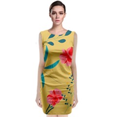 Flowers Petals Leaves Plants Classic Sleeveless Midi Dress by Grandong