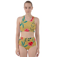 Flowers Petals Leaves Plants Racer Back Bikini Set by Grandong