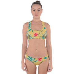 Flowers Petals Leaves Plants Cross Back Hipster Bikini Set by Grandong