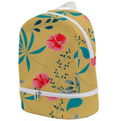 Flowers Petals Leaves Plants Zip Bottom Backpack