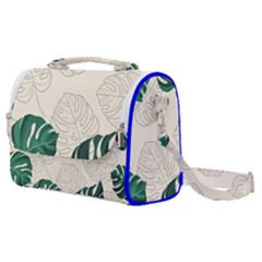 Leaves Monstera Background Satchel Shoulder Bag by Grandong