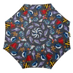 Sea Animals Pattern Wallpaper Fish Straight Umbrellas by Grandong