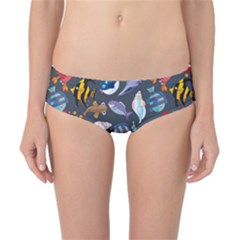 Sea Animals Pattern Wallpaper Fish Classic Bikini Bottoms by Grandong